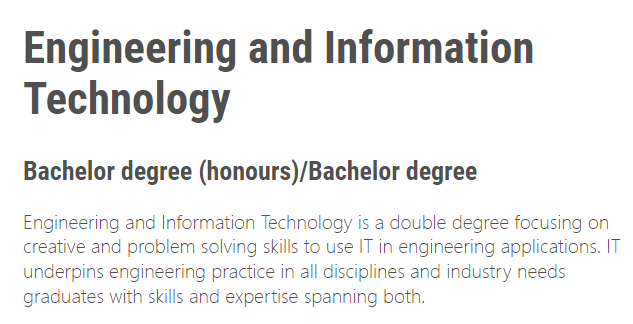 Engineering and Information Technology 